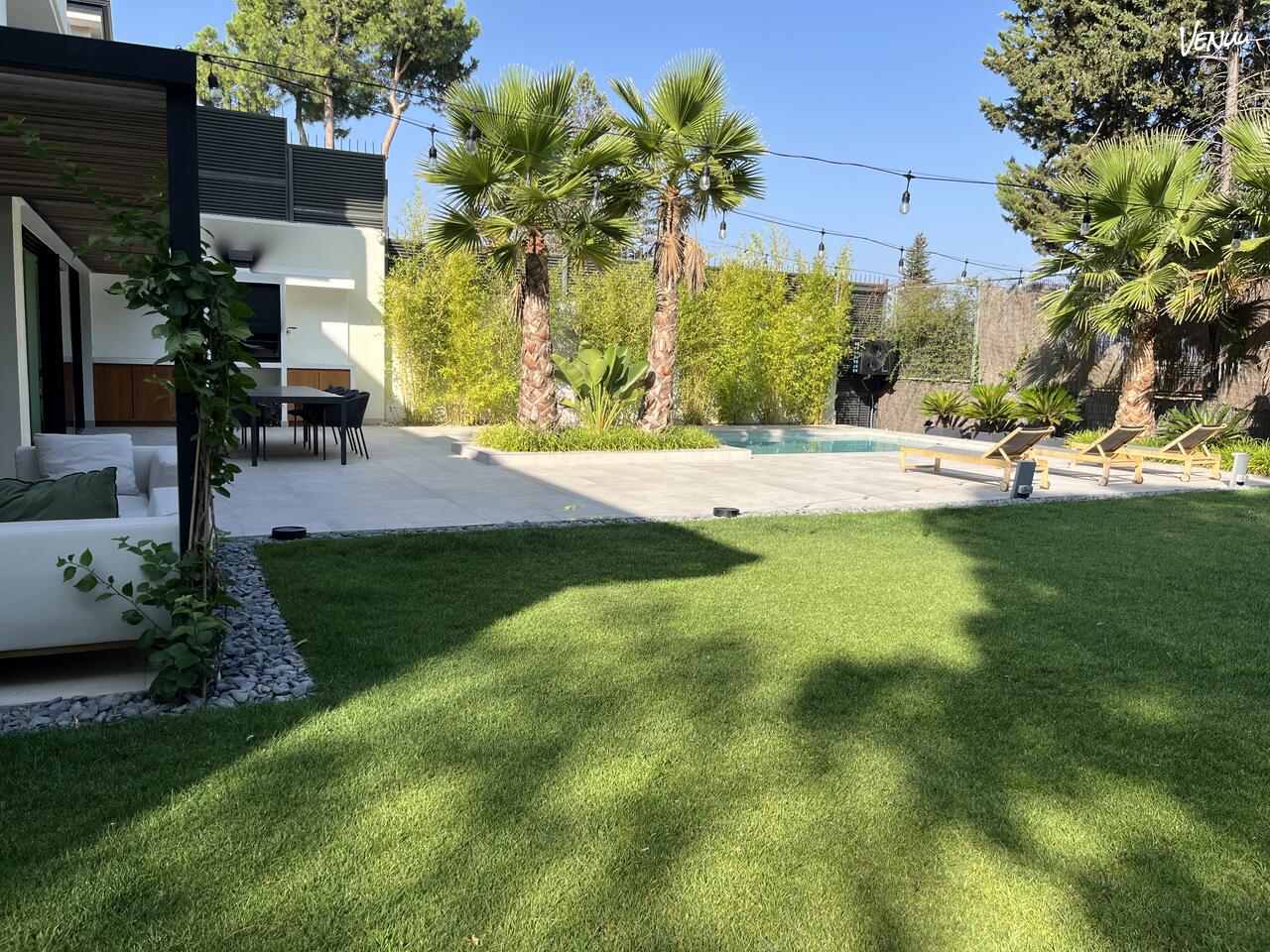 Jardín Caribeño Privado Madrid espacio natural para boda cóctel.