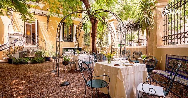La Favorita Madrid jardín para boda tipo cóctel.